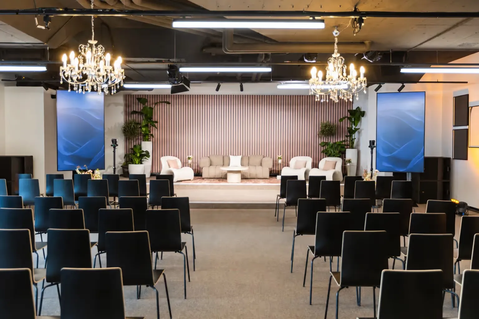 The stage at the Davos Event Lounge