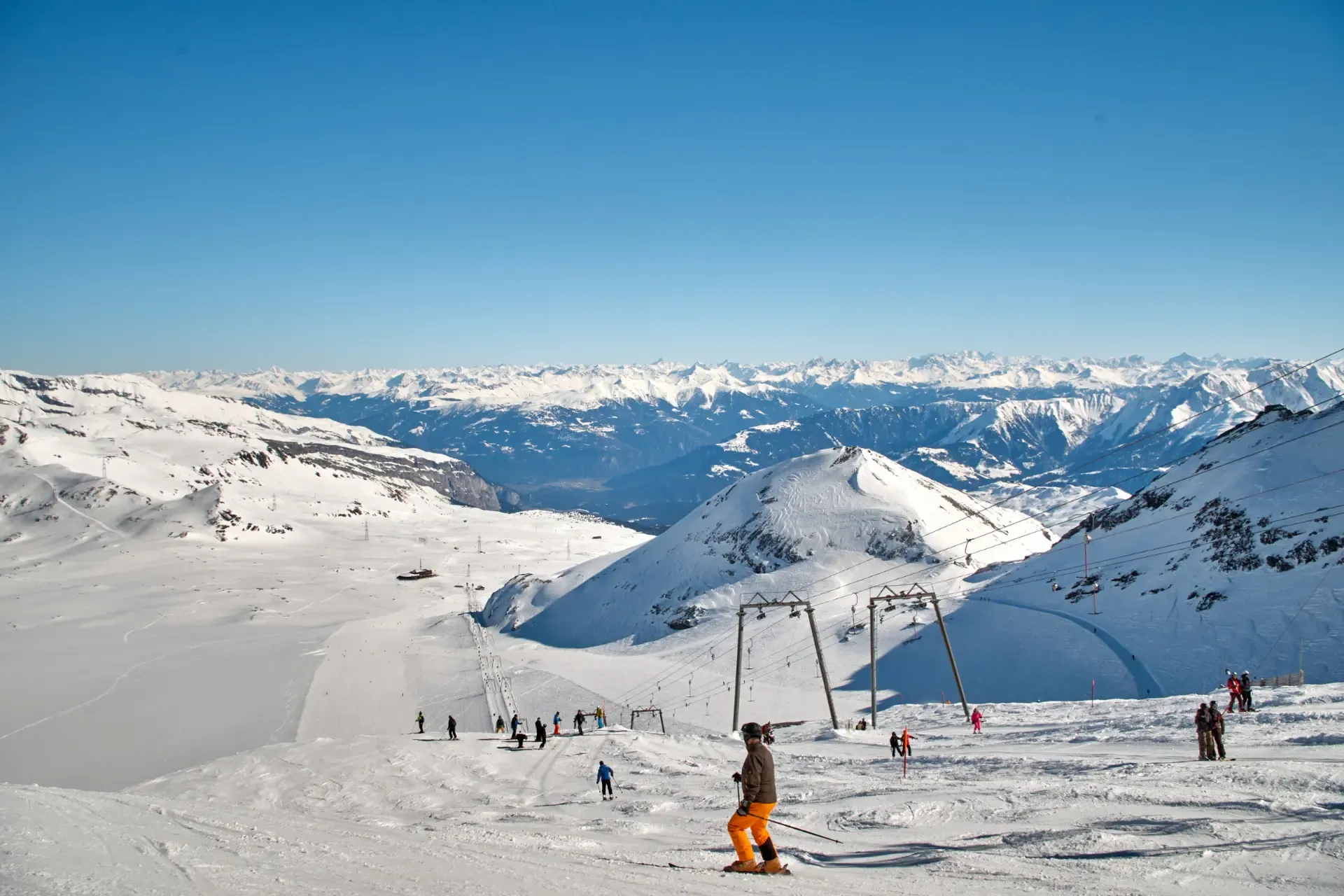 A winter day on the mountain above Davos